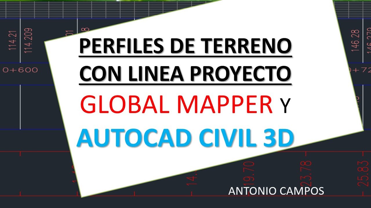 Trazado de perfil proyecto en obras de conducción con AUTOCAD CIVIL 3D