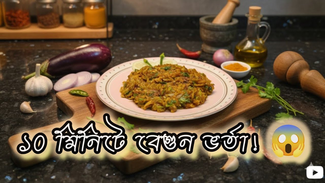 বেগুন পোড়ানোর ঝামেলা ছাড়াই ভিন্ন স্টাইলে মজাদার বেগুন ভর্তার রেসিপি | Bangla Begun Vhorta Recipe