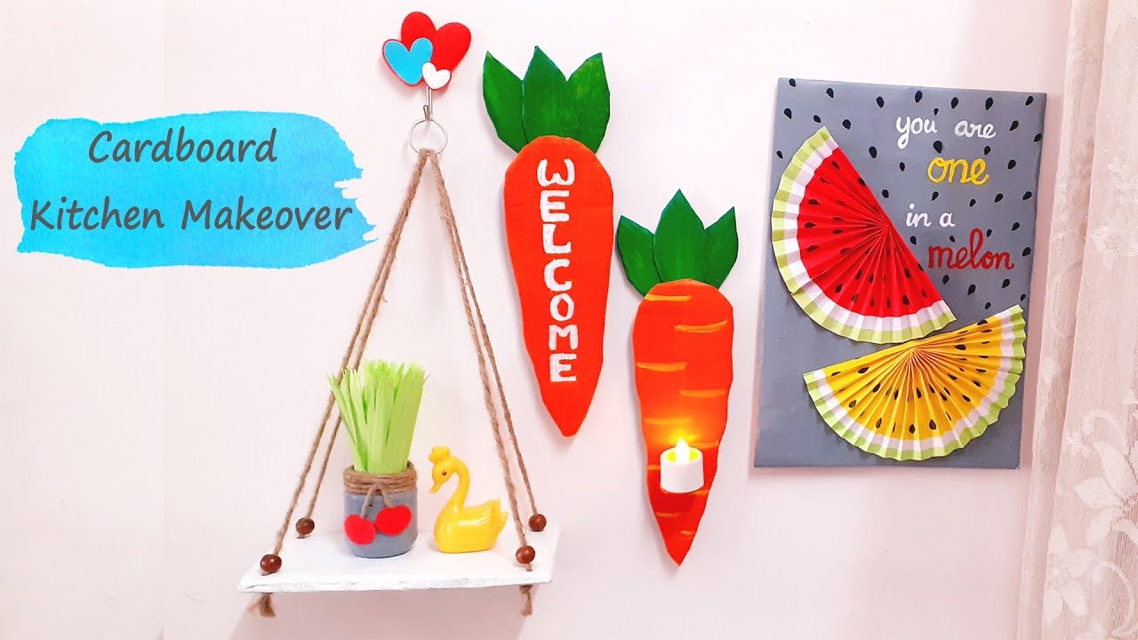 Zero budget Kitchen Wall Decoration Ideas | Rental kitchen makeover | DIY kitchen decor : Part 4