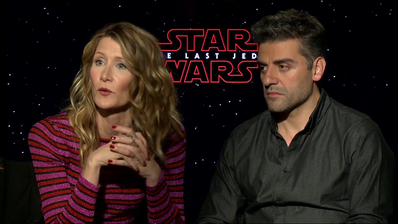 STAR WARS THE LAST JEDI Laura Dern & Oscar Isaac Interview