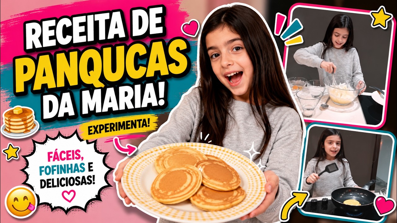 RECEITA fácil e divertida da Maria... PANQUECAS! 🥞