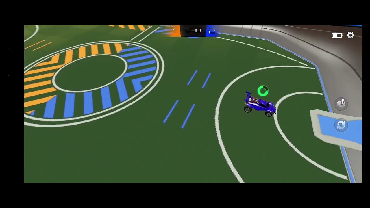 Playing rocket league sideswipe.