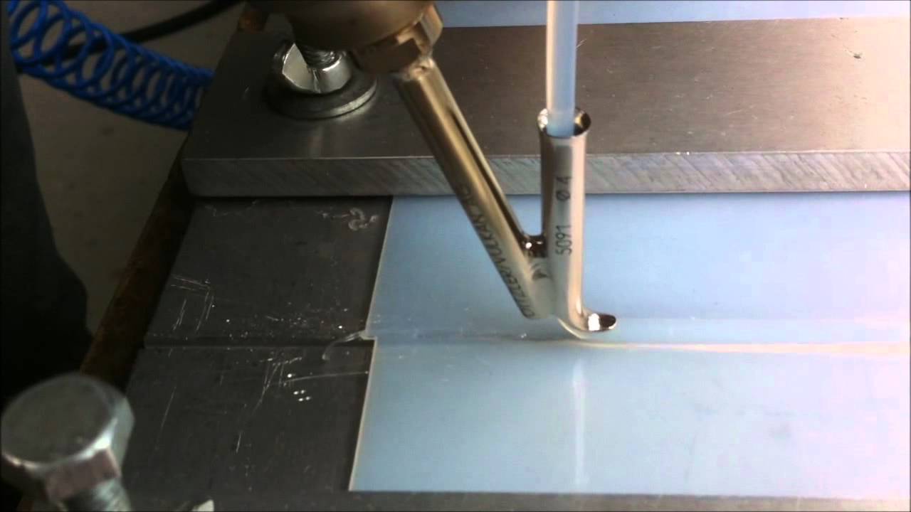 Symalit PFA welding with HERZ WELDON hotair welder