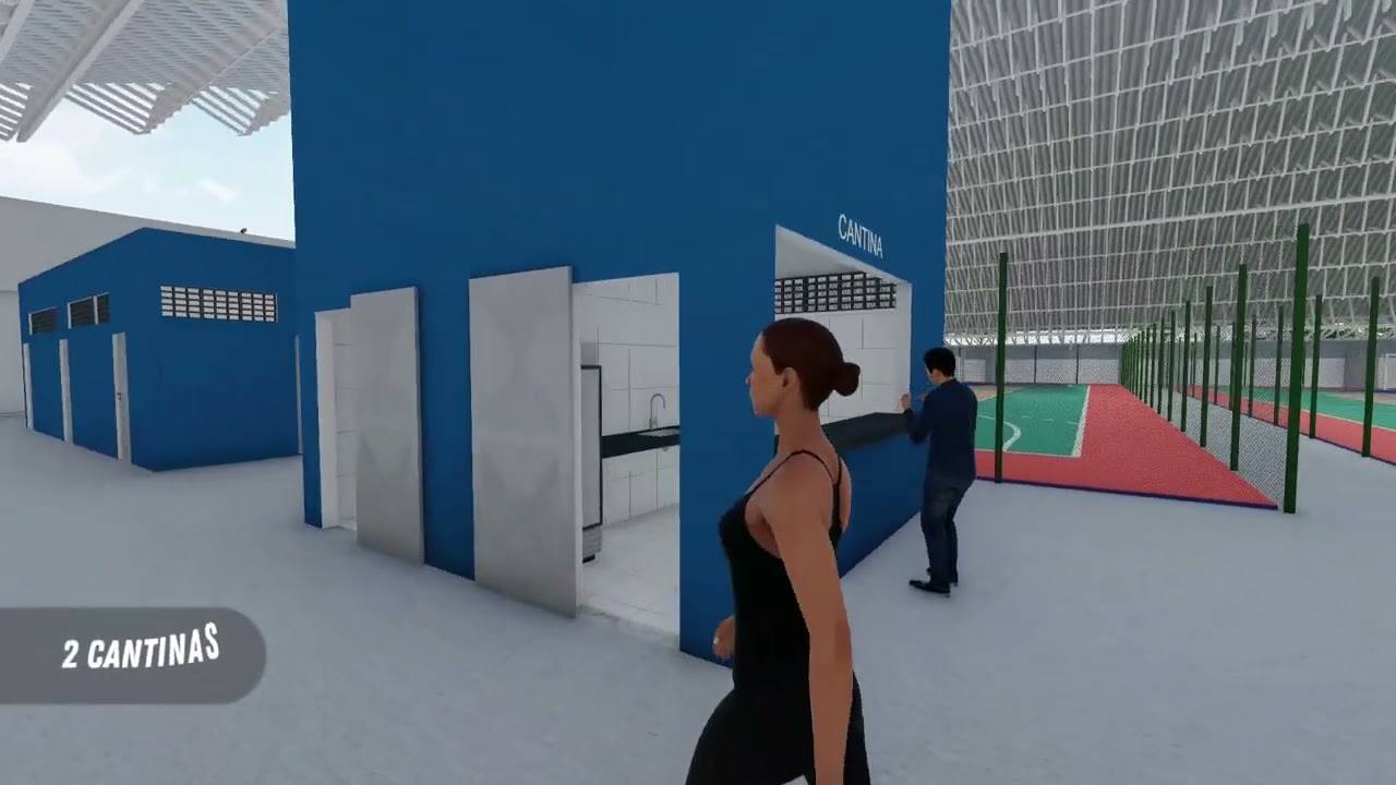 Maquete do Novo Ginásio da Parangaba.