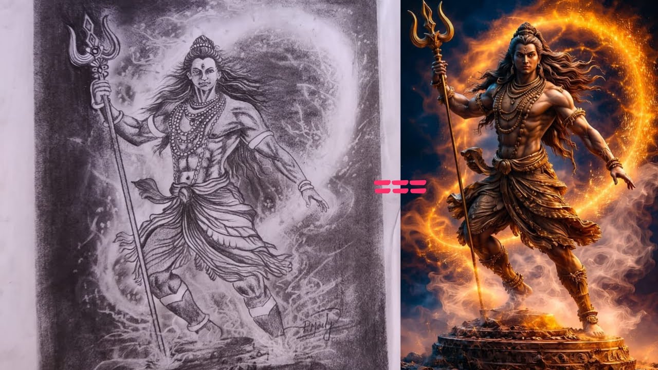 Har har mahadev ji drawing || shiv ji drawing || #shiv #art #drawing 