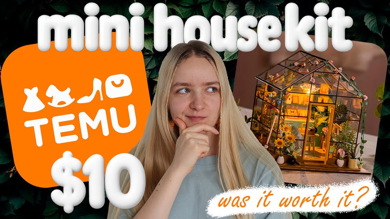 $10 Temu Miniature Greenhouse Kit &mdash; Building My First Mini House 🌸