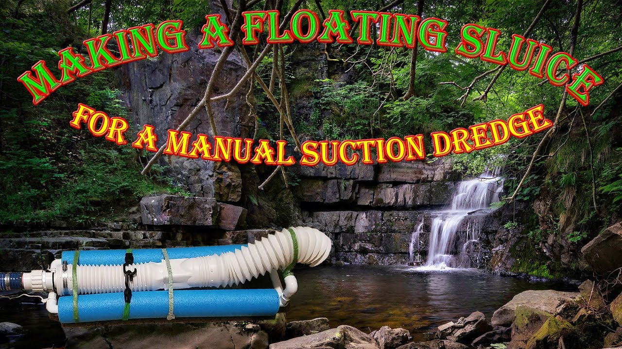 How to Make a Floating Gold Gravity Trap Concentrator Sluice Box DIY - Manual Dredge Suction Pump