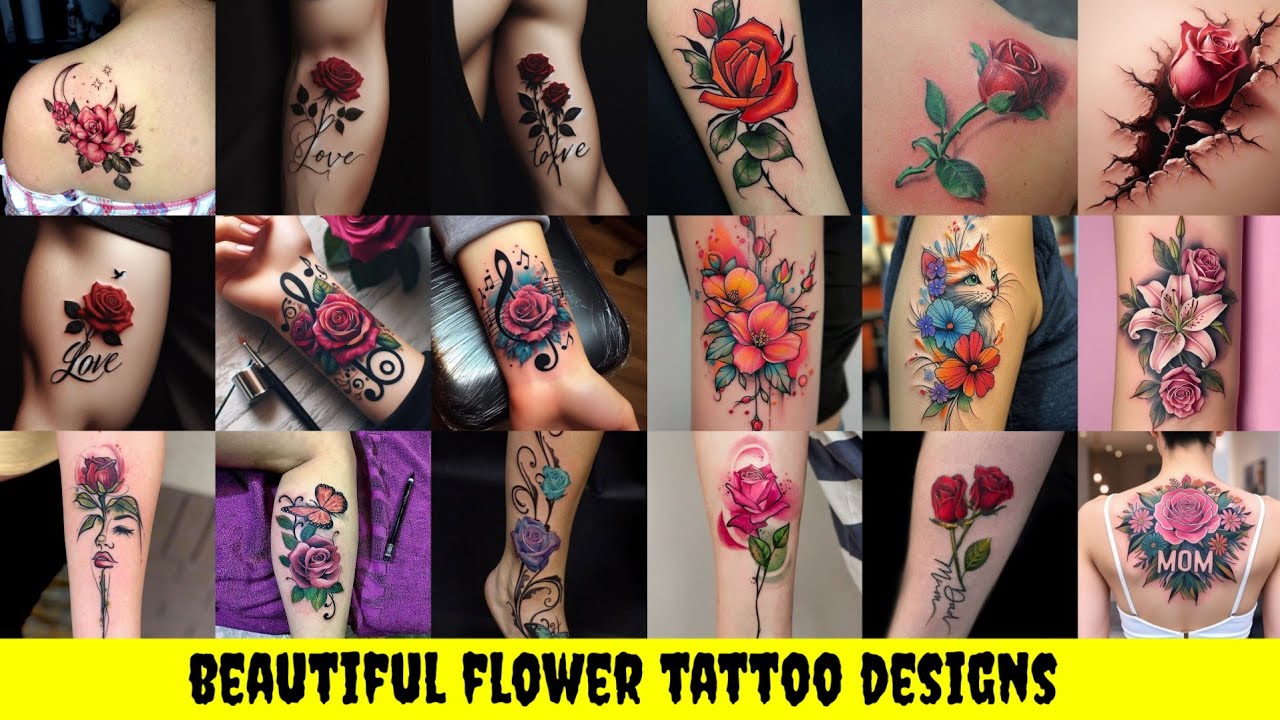 Flower tattoo designs || flower tattoos for womens || Tattoo Designs