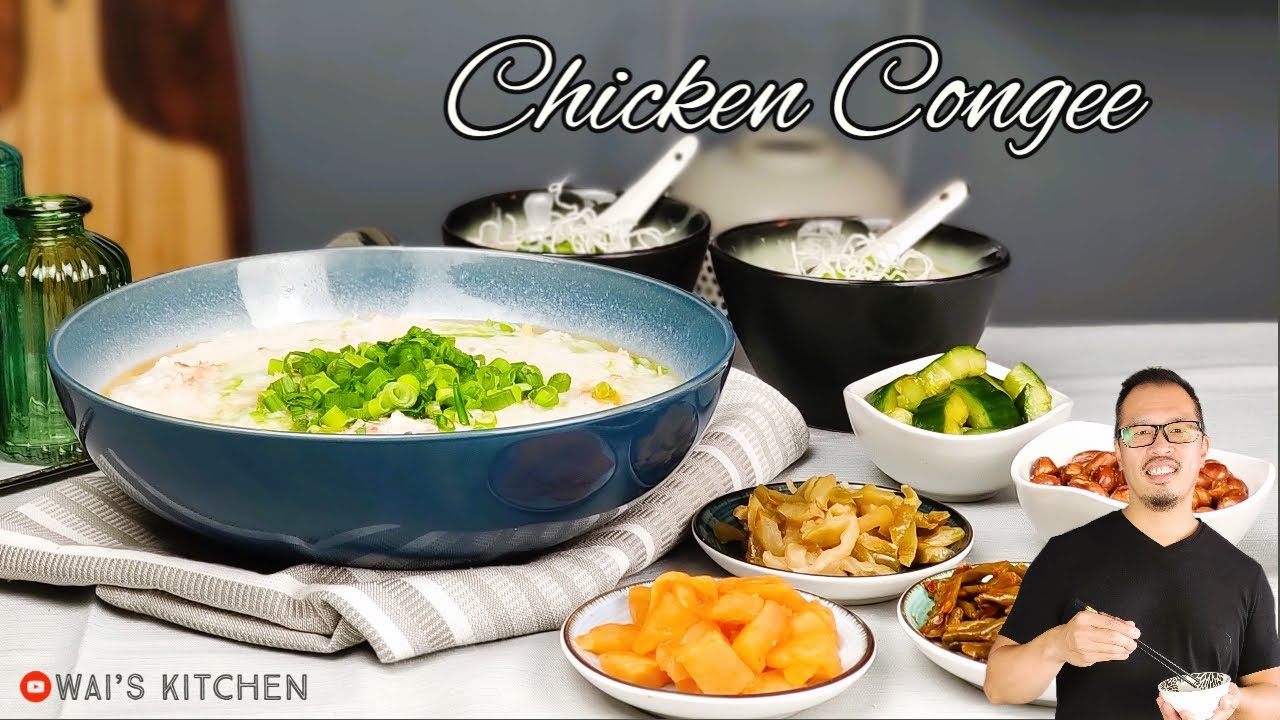 Congee met kipgehakt - simpel, mild & gezond 😋😋 / Chicken Congee - simple, mild & healthy 😋😋港式鸡肉粥