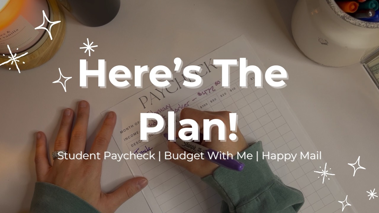 Student Paycheck Budget With Me | The Sweetest Happy Mail💕