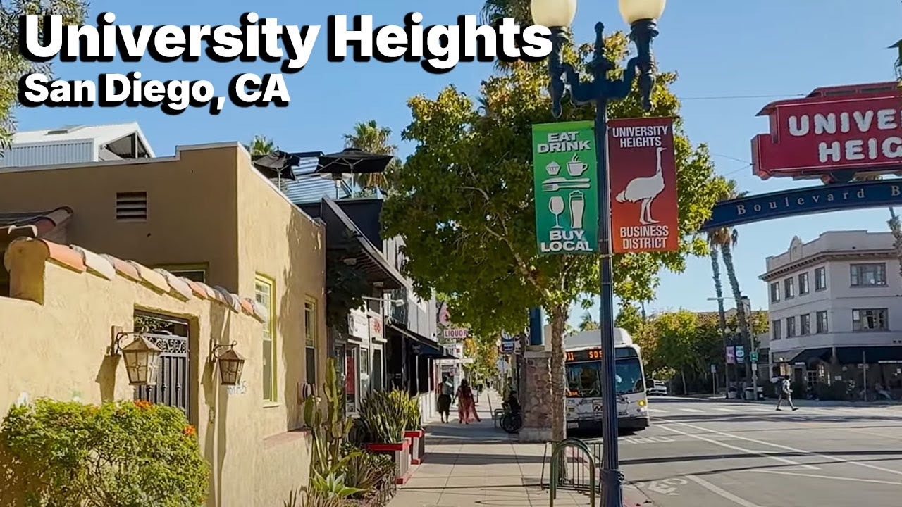 [4k] University Heights, San Diego | Arts, Cafés & Classic Bungalows