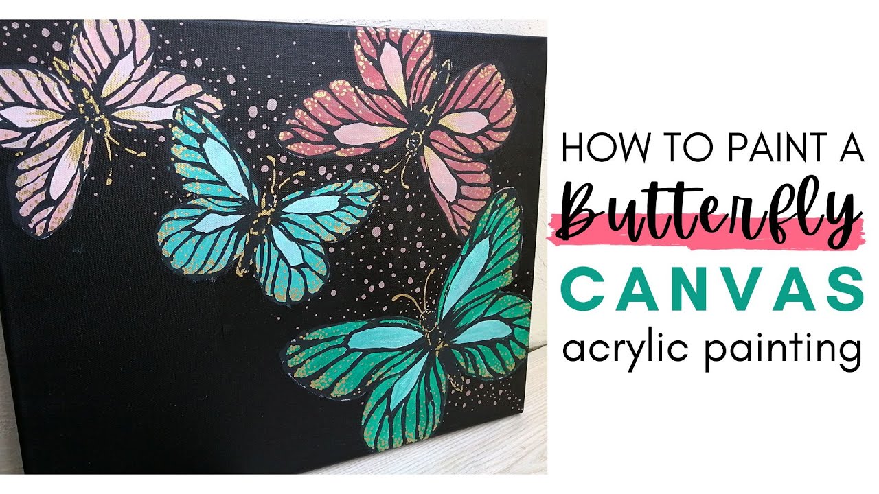 How to paint a butterfly | Acrylic painting for beginners | Easy step-by-step painting tutorial