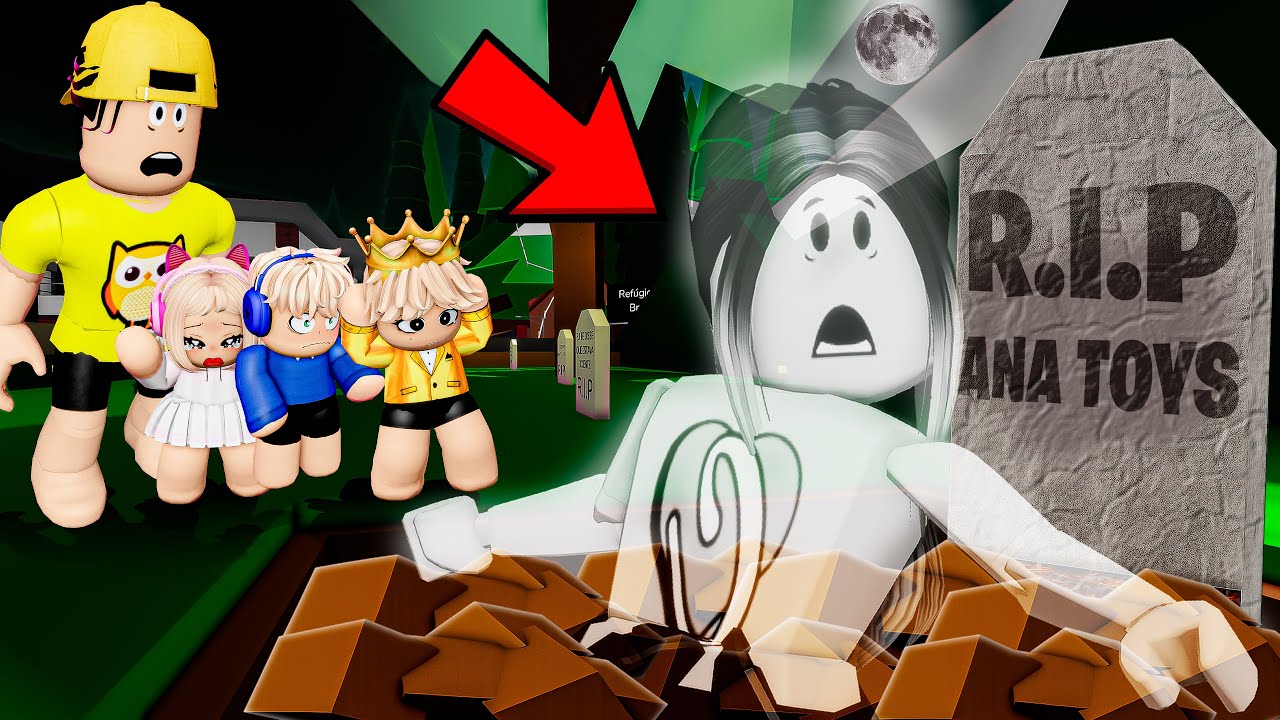 ANA TOYS GAMES MORREU E VIROU UM FANTASMA EM BROOKHAVEN!