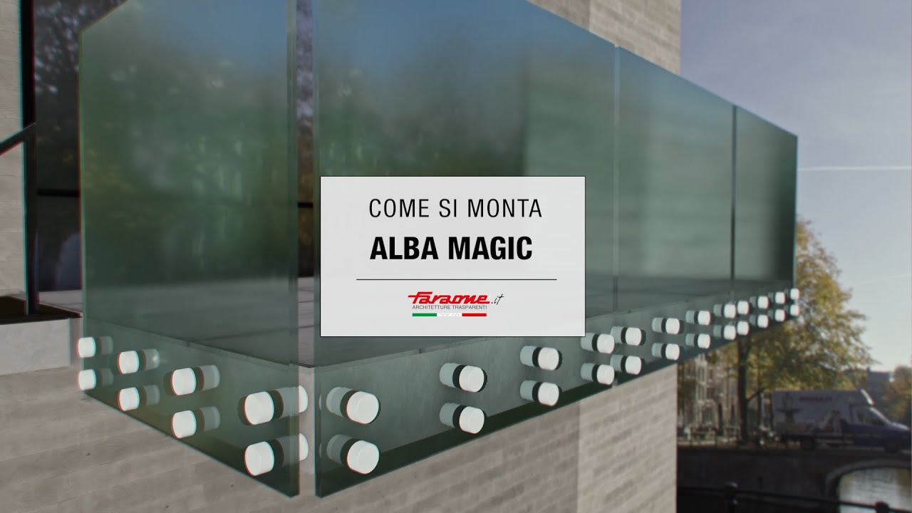 Come si monta? Alba Magic, punti di design per parapetti in vetro a norma.