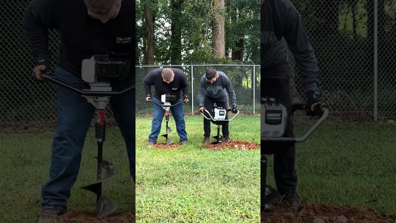 HART 40V Brushless  8&rdquo; Auger vs Gas Auger #shorts #doitwithhart  #harttools #powertool #auger