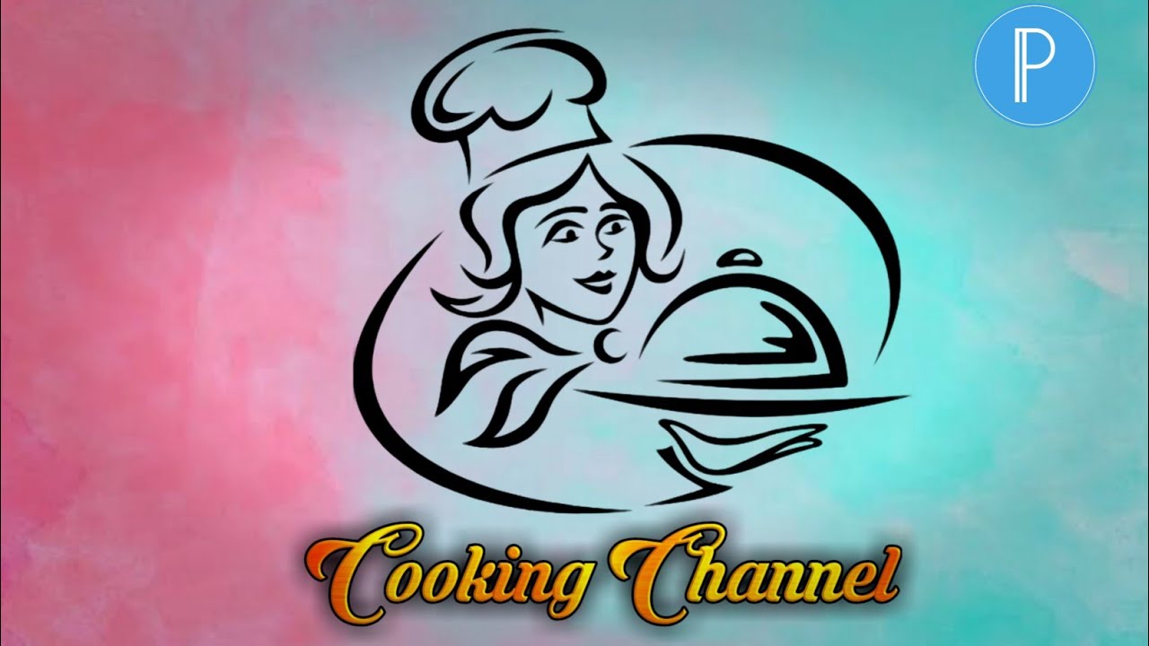 How to make logo for Cooking Channel in Android Mobile || Pixellab Tutorial