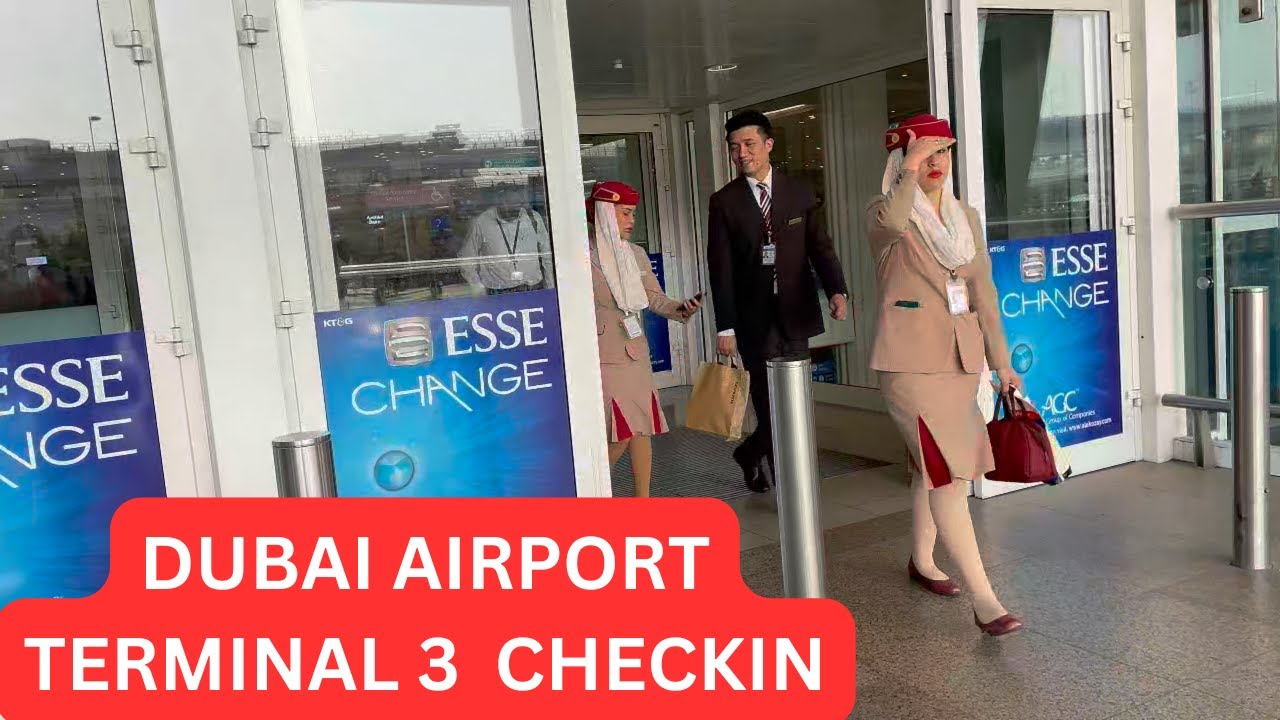 Dubai Airport Terminal 3: Inside the Check-in Area & Facilities!