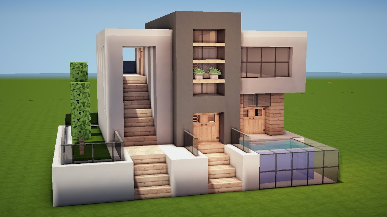 MODERNE LUXUSVILLA in MINECRAFT bauen TUTORIAL [HAUS 282]
