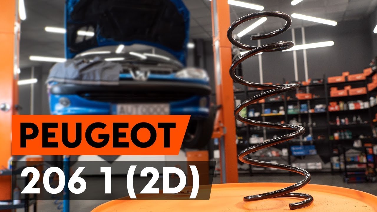 PEUGEOT 206 1 (2D) első spirálrugó csere [ÚTMUTATÓ AUTODOC]