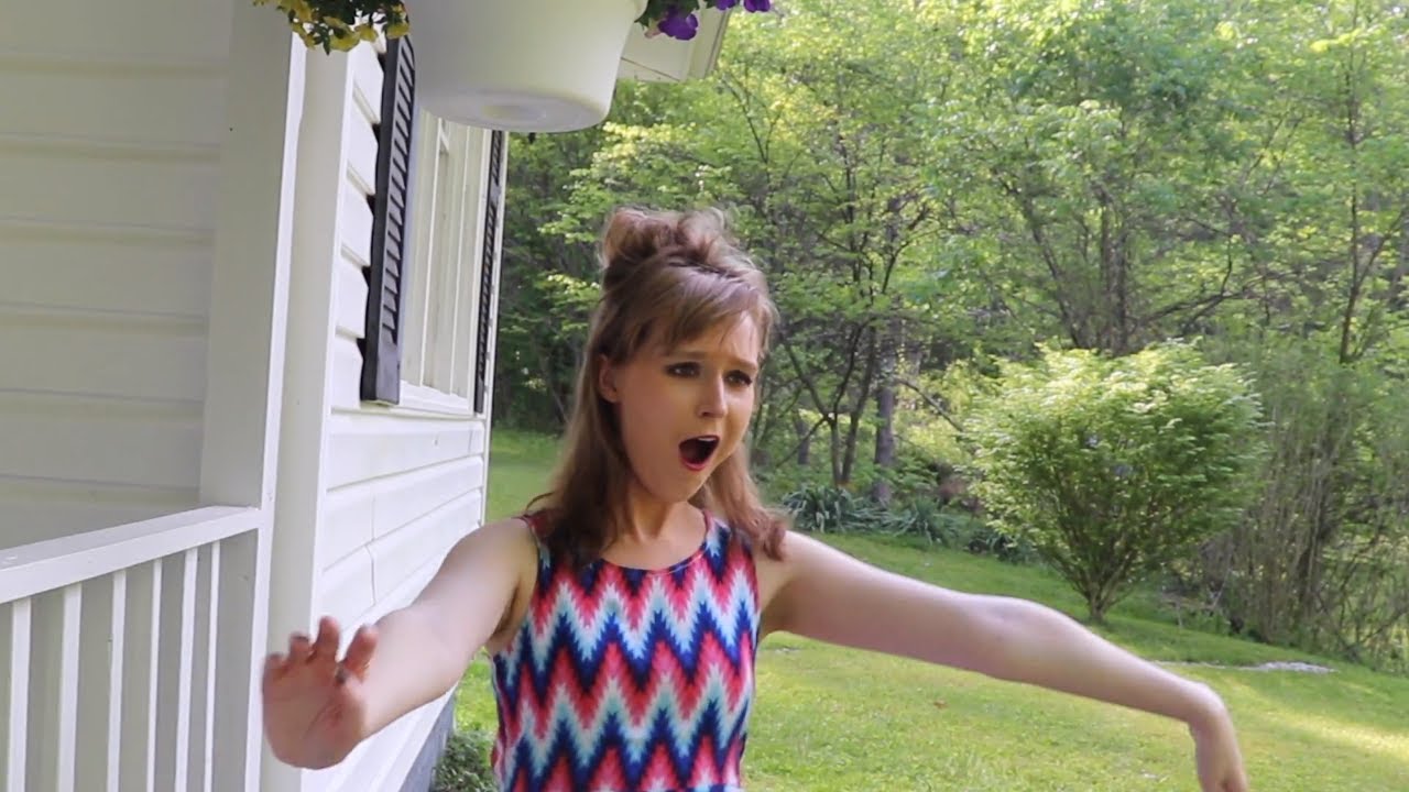 walking around/dancing outside in my yard