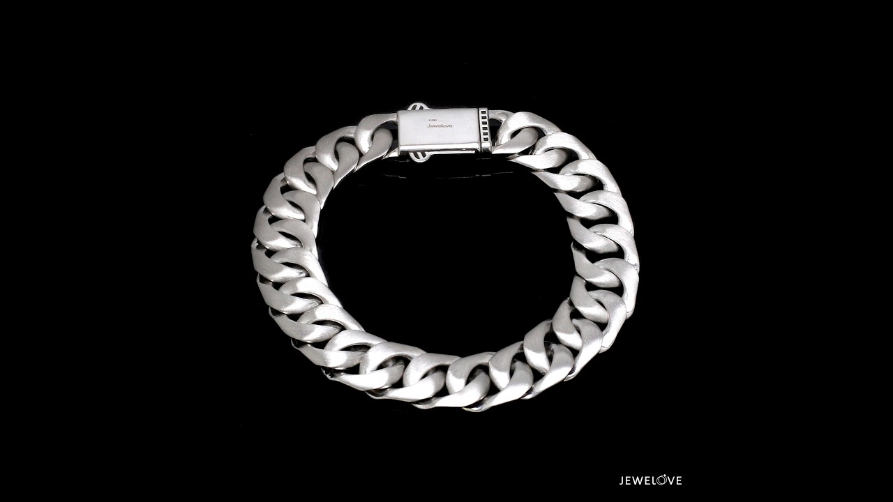 Men of Platinum | 11.75mm Heavy Platinum Bracelet JL PTB 1338 - Jewelove
