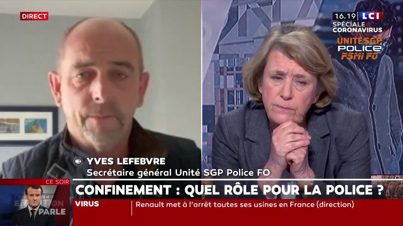 Yves Lefebvre sur LCI et la place de la Police dans le futur confinement !