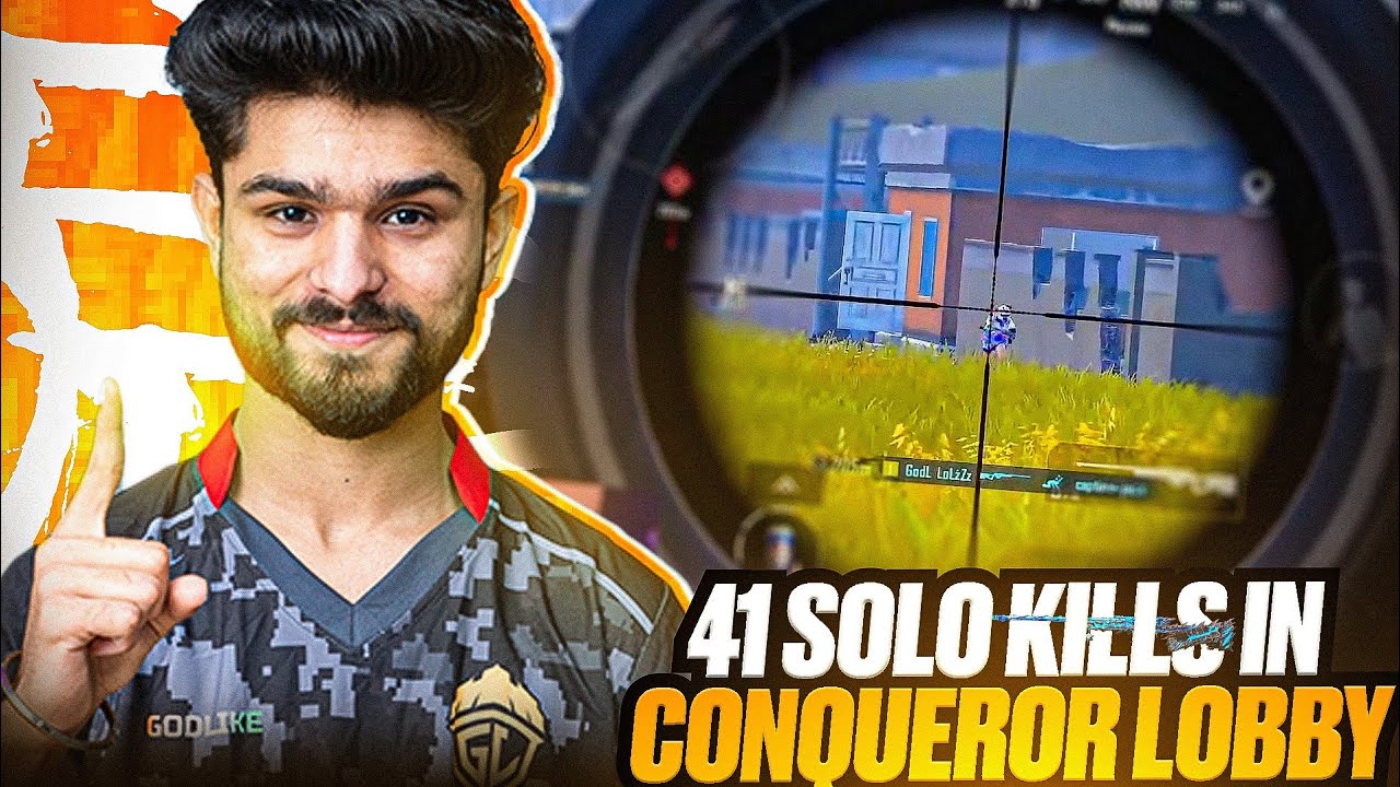 41 SOLO KILLS IN TOP 10 CONQUEROR LOBBY 🔥 | AWM + MG3 EXTREME COMBO | @LoLzZzGaming