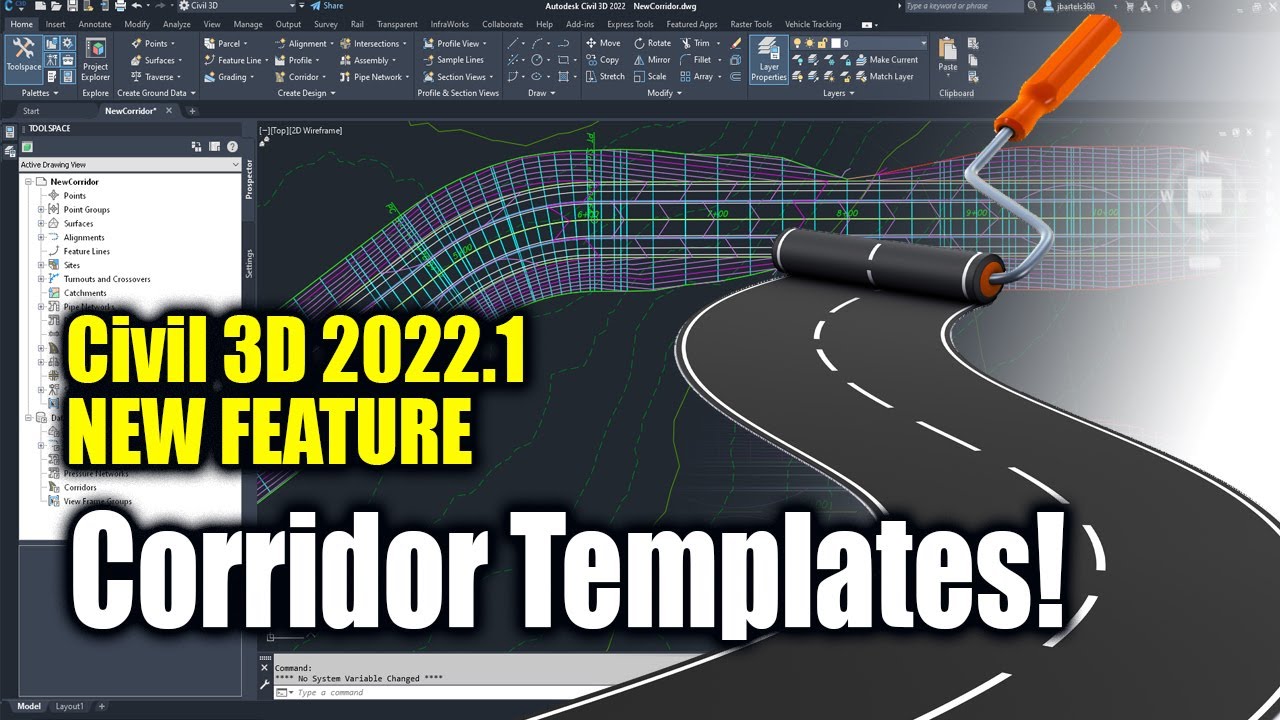 Новая функция Civil 3D 2022.1 — шаблоны коридоров