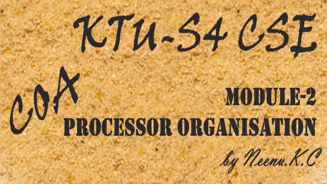 PROCESSOR ORGANIZATION