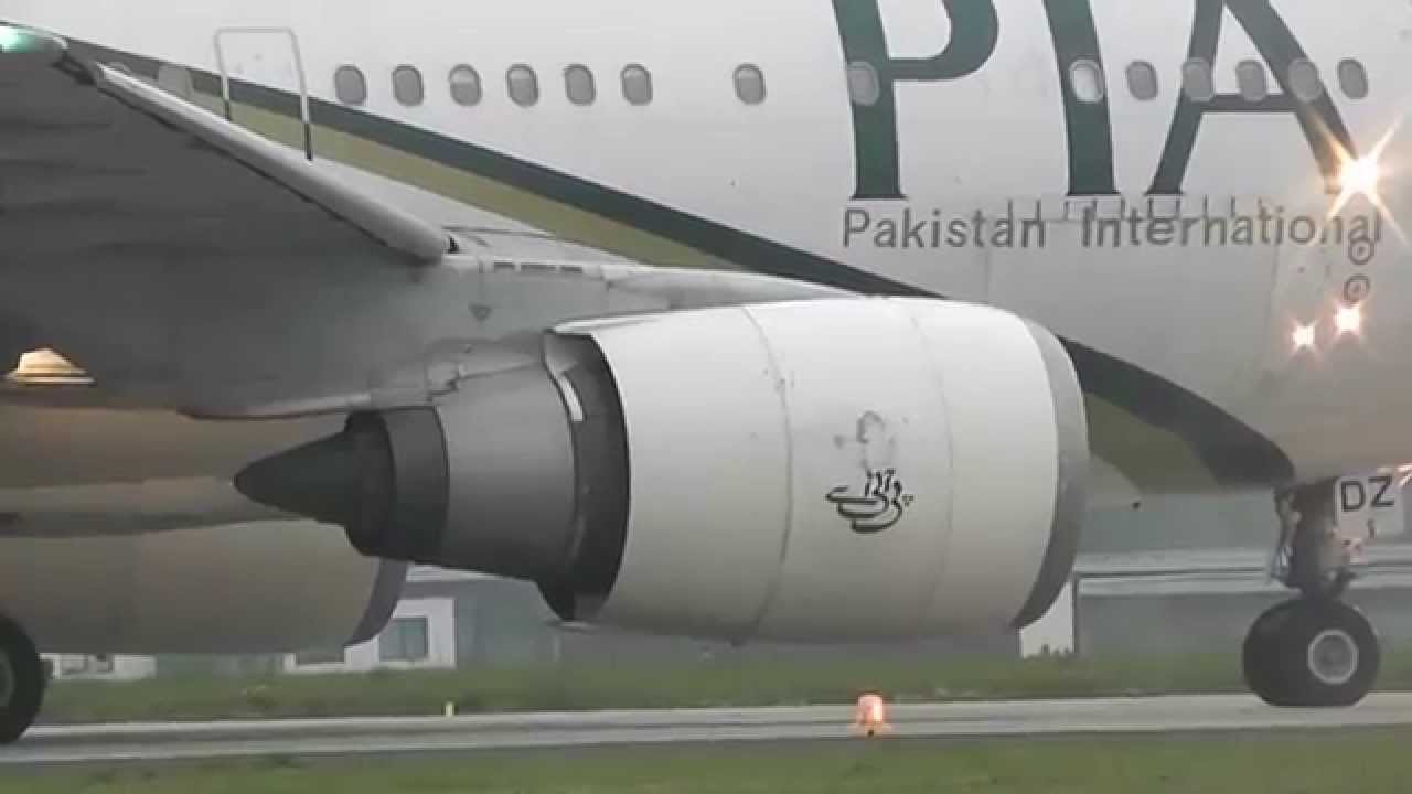 Pakistan International Airlines a310 takeoff at Leeds Bradford Airport