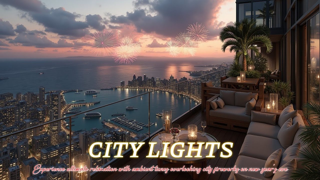 Ambient Chillout Lounge Music | Elegant Rooftop Vistas & Calm Celebration Mood
