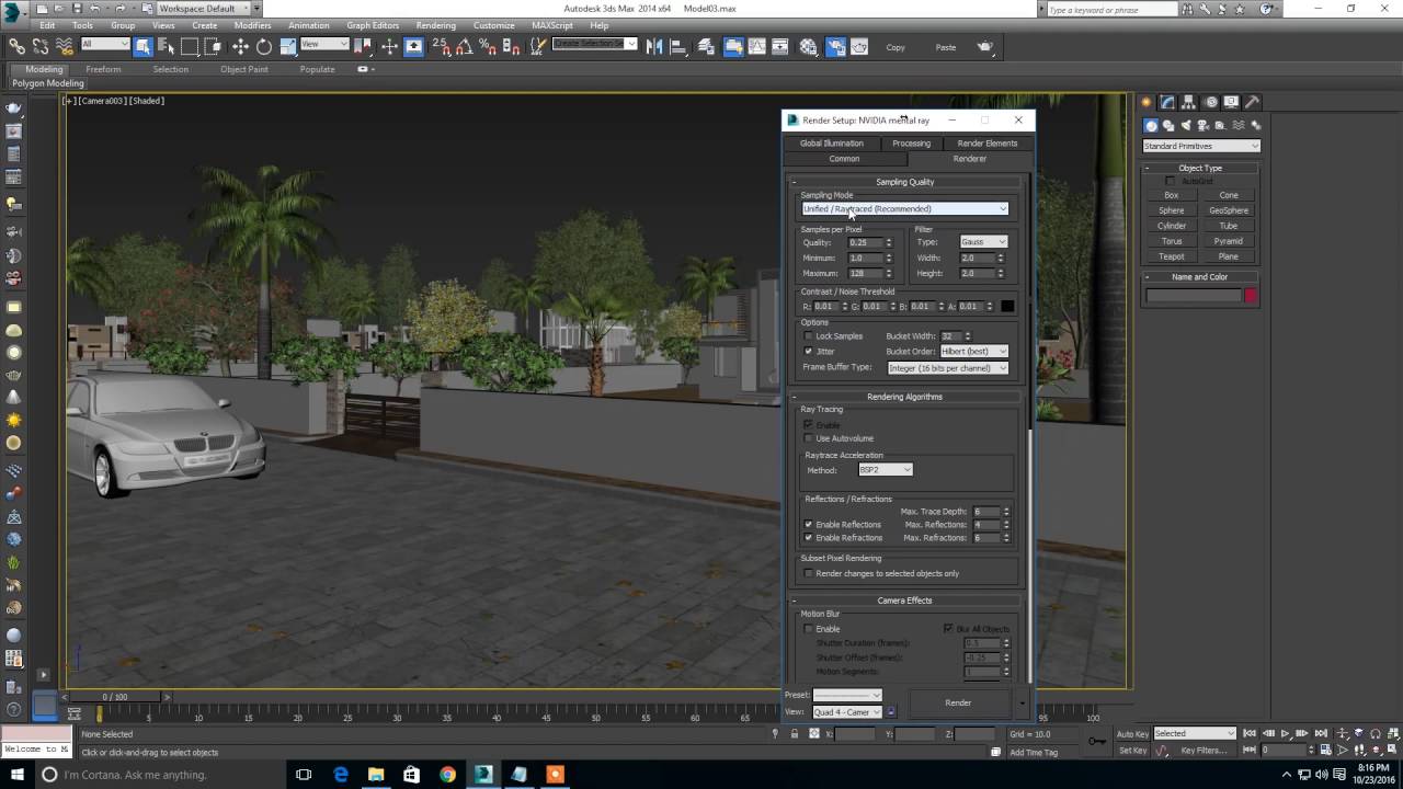 mental ray render setting for 3ds max