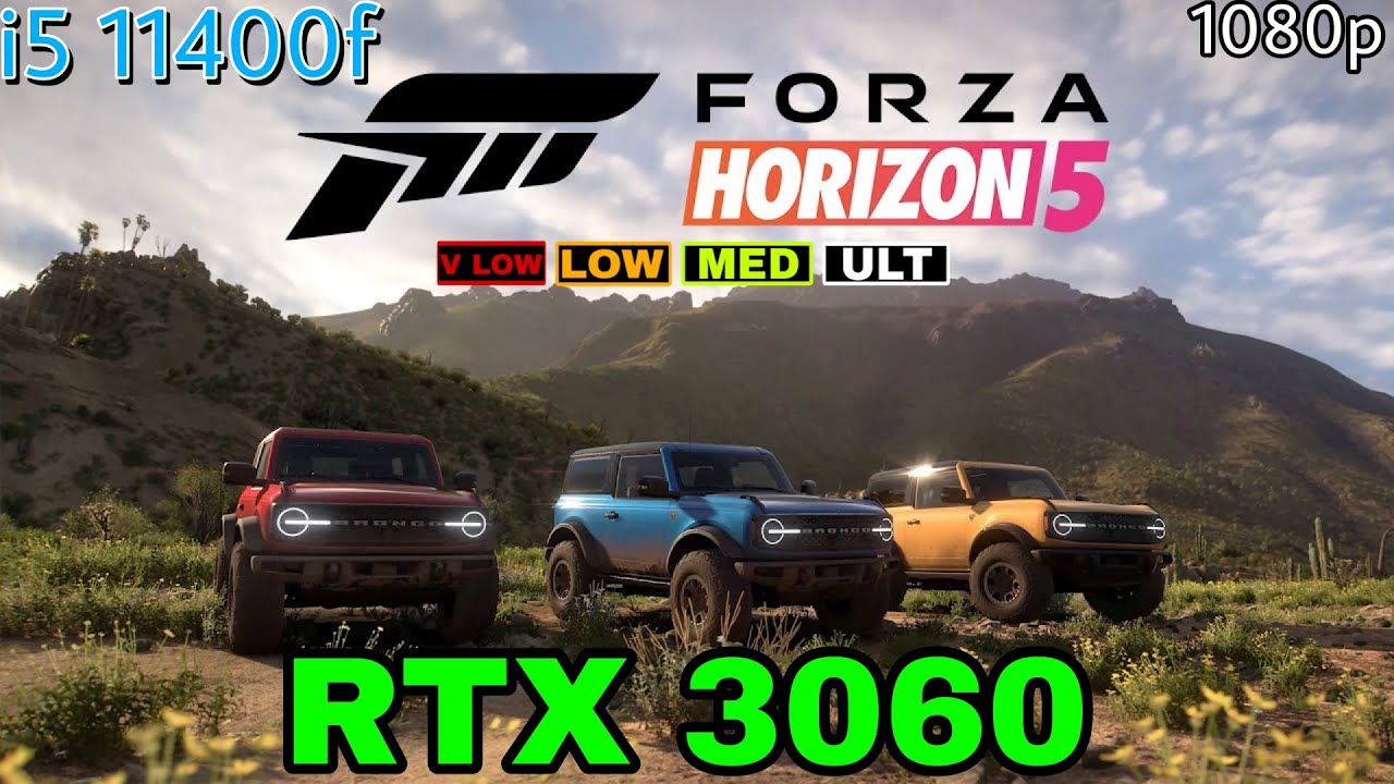 Forza Horizon 5 \ RTX 3060 12 GB \i5 11400f \ 1080p