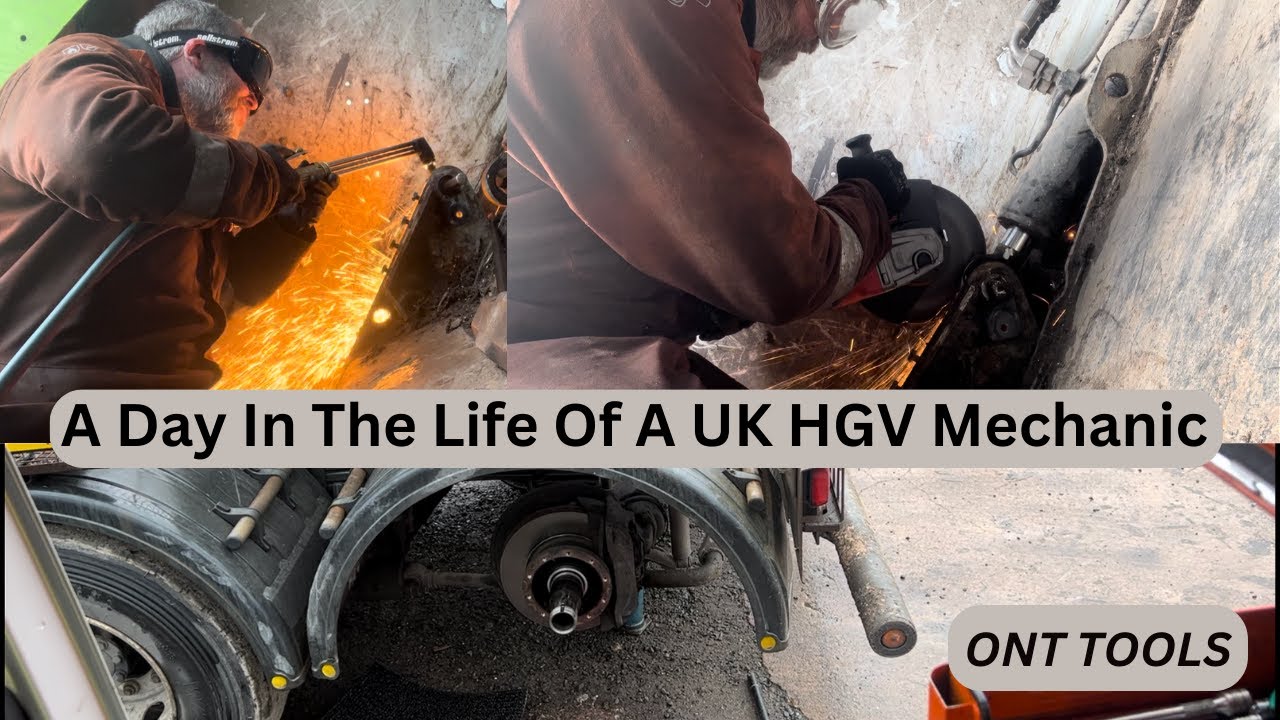A Day In The Life Of UK HGV Mechanic, Sweep Blade Bearing, A Mercedes Hub Seal & Working In A Storm!