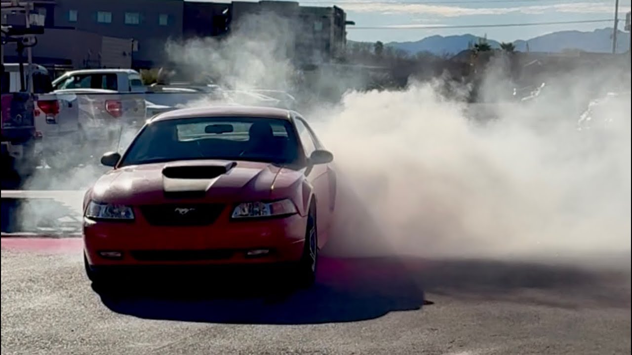 1999 Ford Mustang GT Baby Gender Reveal Burnout 