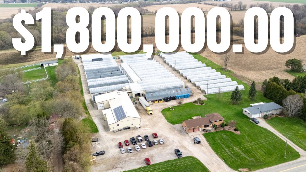 Thriving 10-Acre Greenhouse Business + Home Near London, Ontario