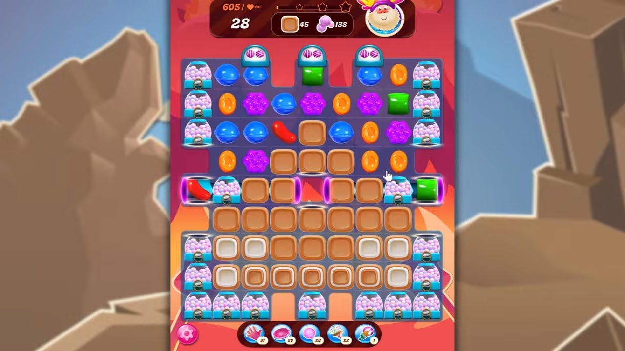 Candy Crush Saga LEVEL 605 NO BOOSTERS (new version)🐟☑️
