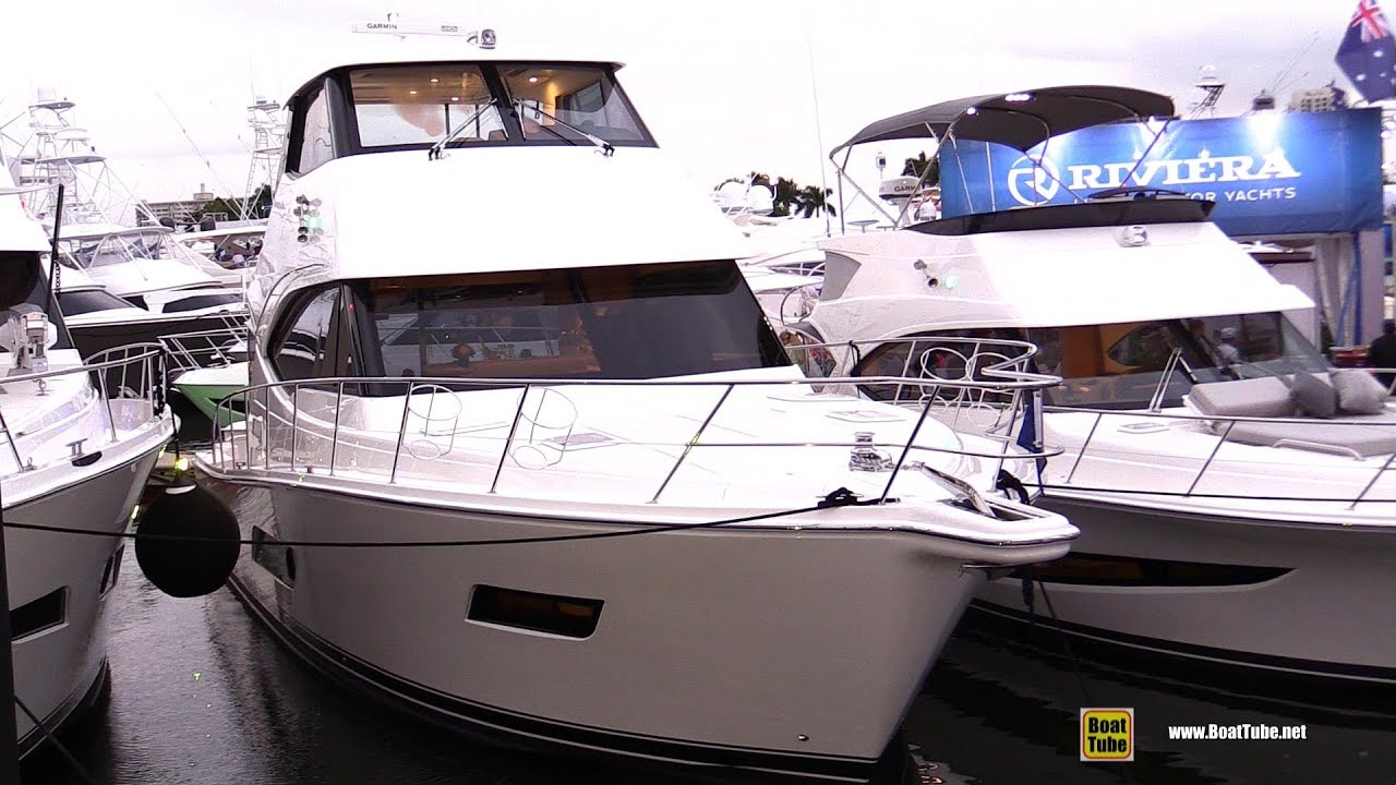 2019 Riviera 52 Enclosed Flybridge Yacht - Deck Interior Walkaround - 2018 Fort Lauderdale Boat Show