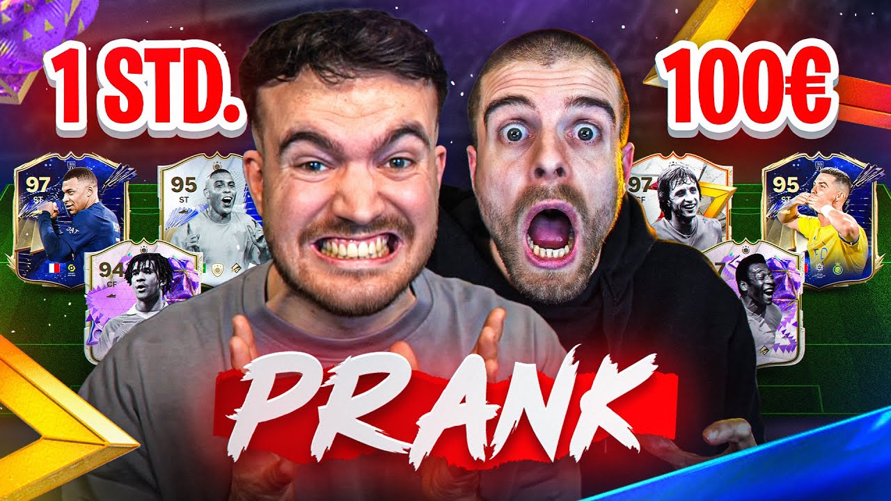 10 MIO COINS PRANK! 😂​ NEUER ACCOUNT! WER erreicht MEHR in 1 STUNDE mit 100€ in EA FC 24 🔥🤯
