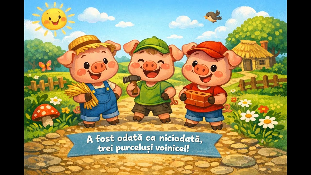 Grubee  povestea celor 3 purcelusi
