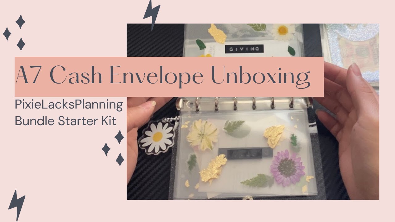 PixieLacksPlanning Unboxing A7 Cash Envelope Budget Bundle Starter Kit