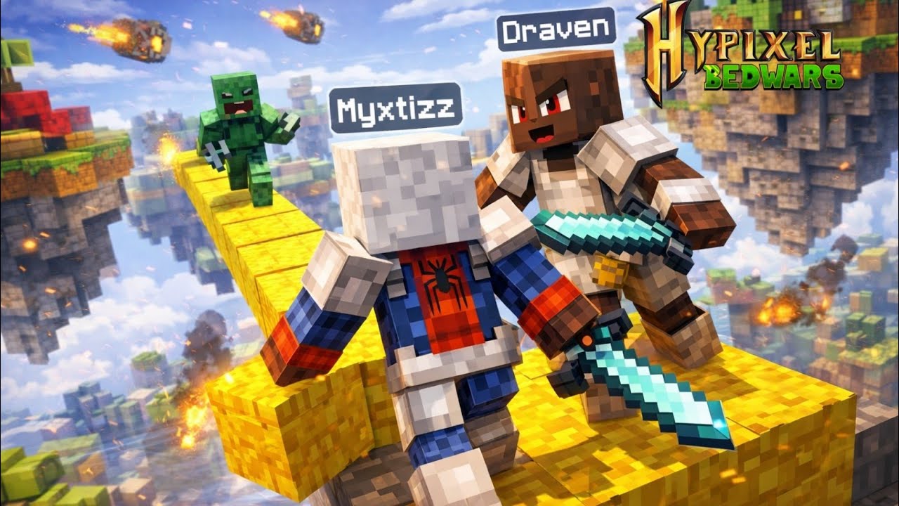 On se fait defoncer en bedwars! Ft draven et moi meme