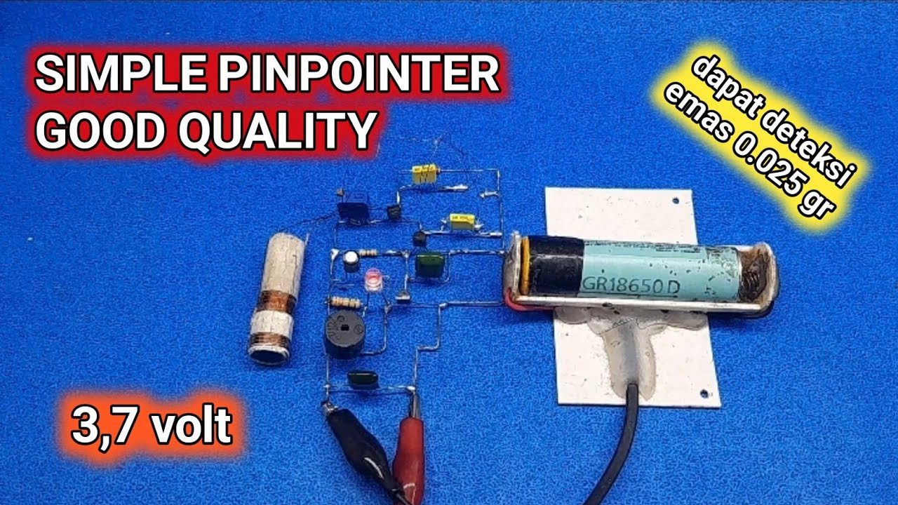 cara membuat pinpointer reaktif emas berkualitas Dengan 3 transistor