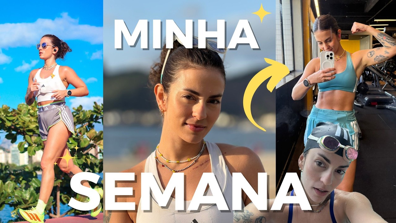 uma semana de treinos| corrida, natação, musculação #rotina