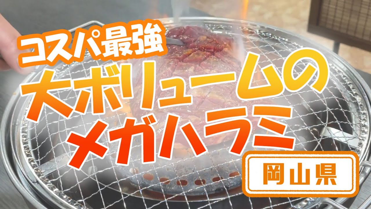【岡山県】【マンガ肉】「焼肉296」の「メガハラミ」