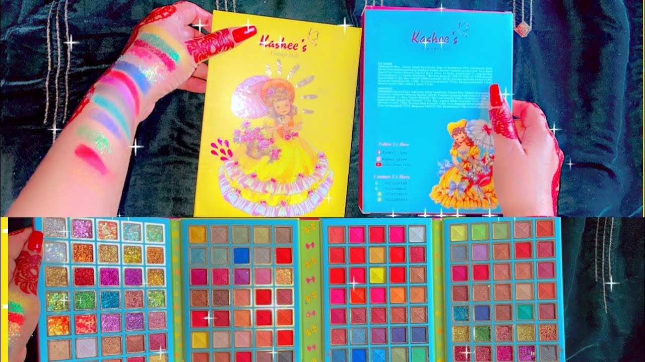 Kashees Vintage Doll Eyeshadow Palette Complete Review || Zainab sayyed