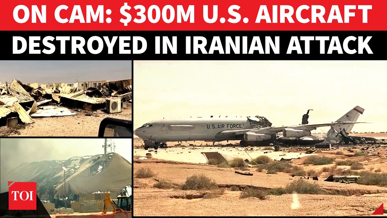 ON CAM: Iran Splits U.S Military Aircraft In Two; $300M Boeing Plane Destroyed In Direct Hit | Watch