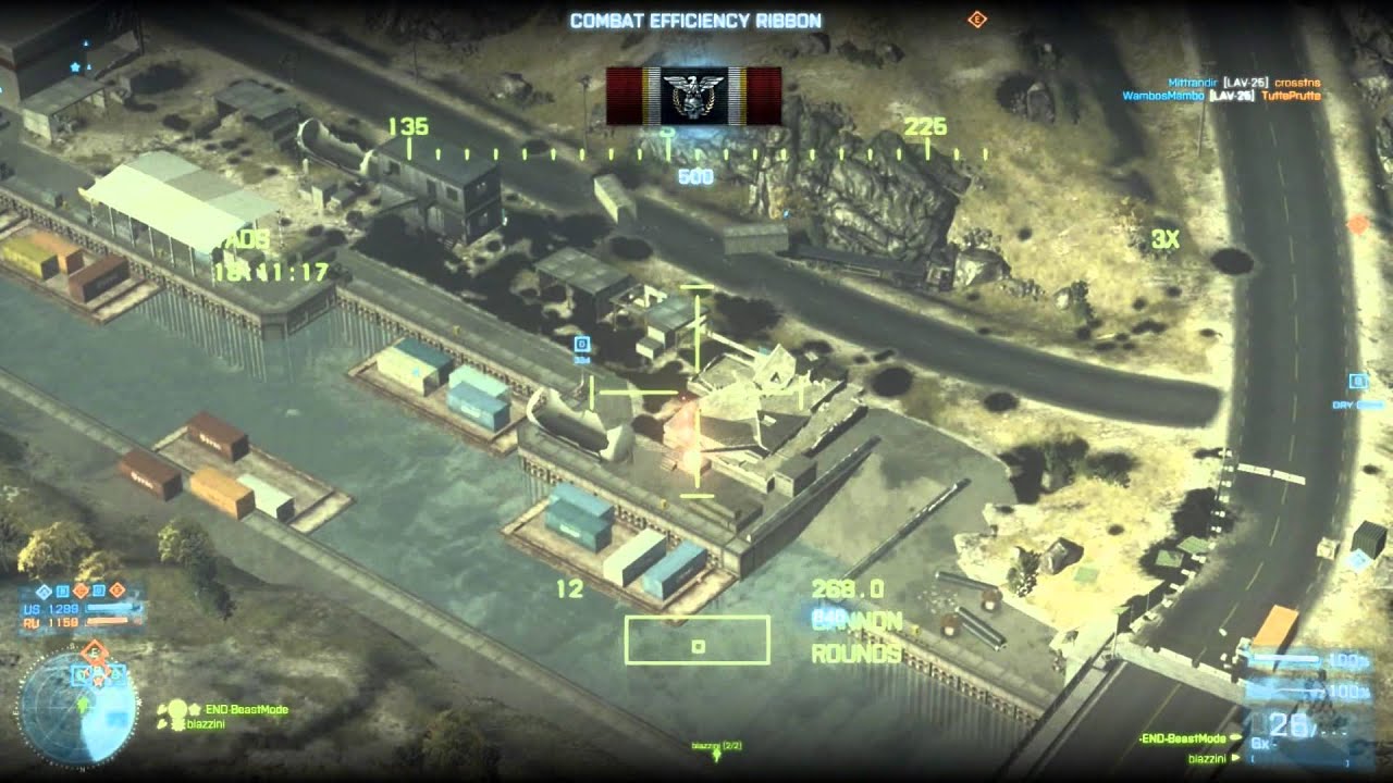 Battlefield 3 : 293 Killstreak Gameplay In Heli