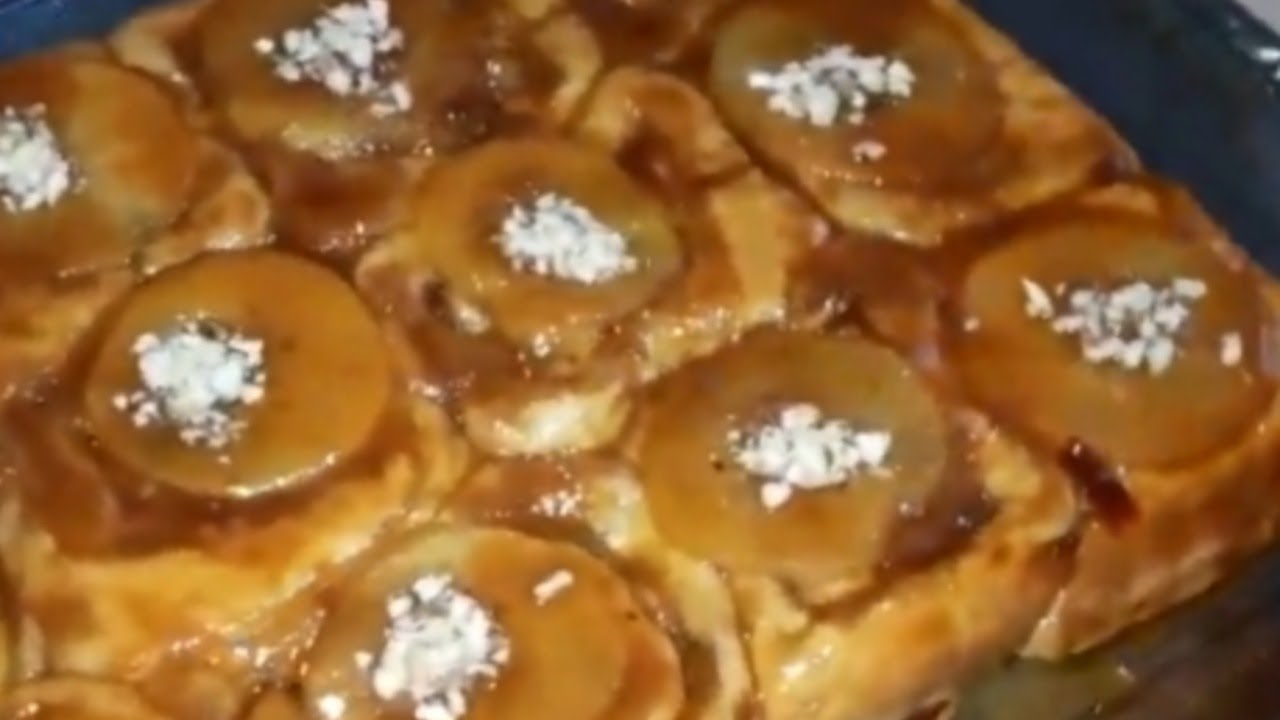 بريوش ملفوف بعجين قطني بالتفاح المربى والكراميل🥨brioche roulée moelleuse à la pomme caramel et...