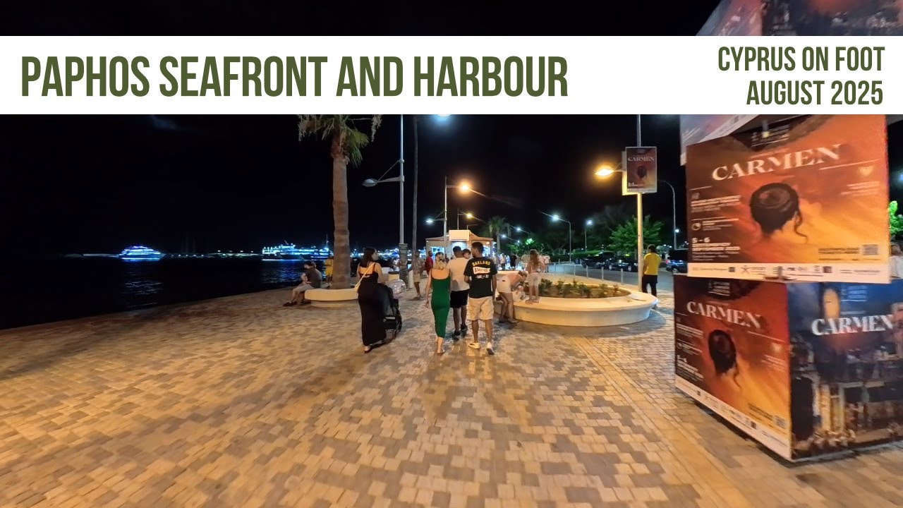 Paphos Seafront And Harbour On Saturday Night!